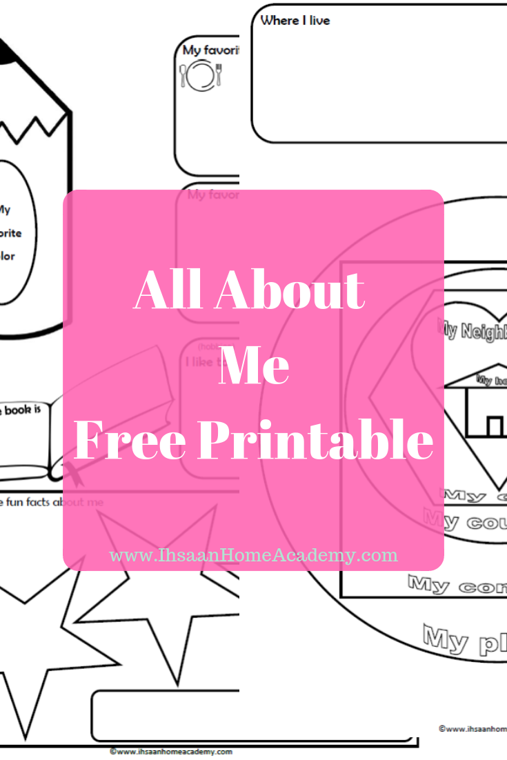 All About Me free printable