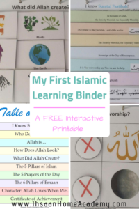 My First Islamic Learning Binder A FREE Interactive Printable