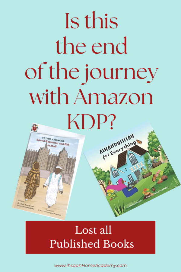 Is this the end of the journey with Amazon KDP
